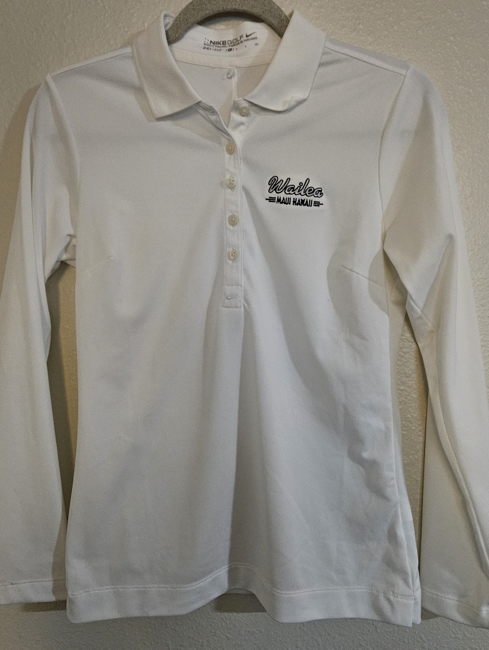 Wailea Maui Hawaii Nike Golf Dri-FIT Polo - Women’s Long Sleeve White S